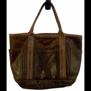 Elegant Brown Leather Tote Bag